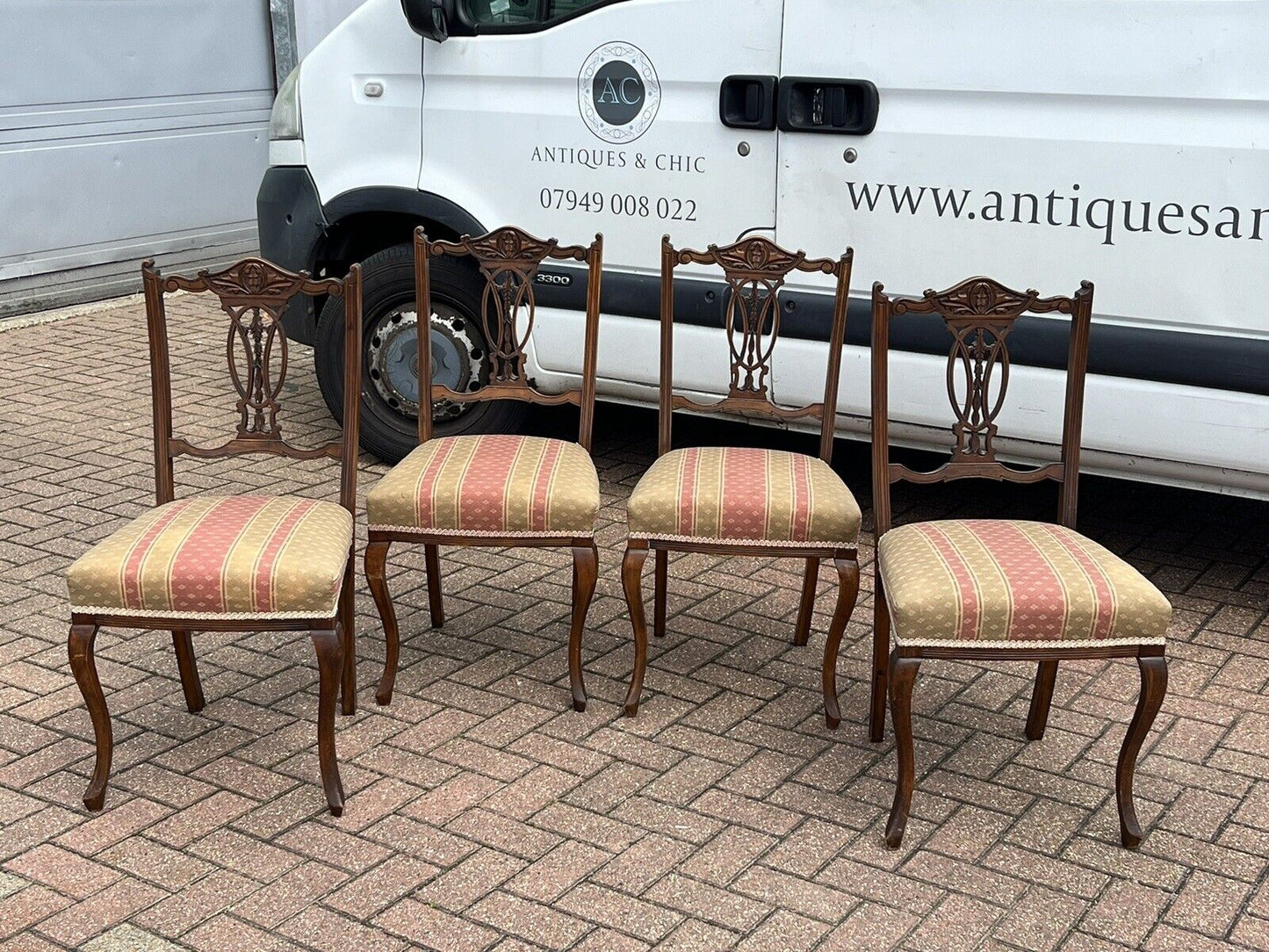 Edwardian Set Of Dining Chairs.