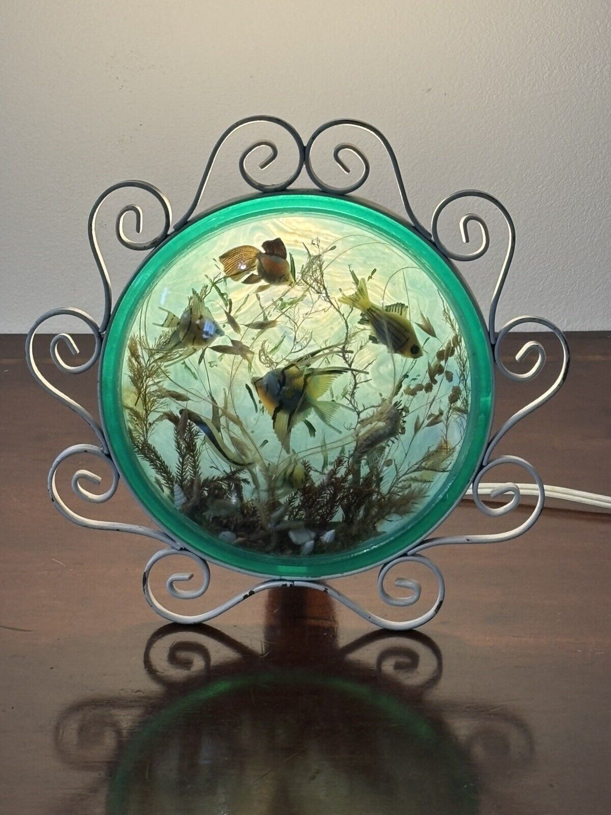 1950's Mid Century  Tropical Fish Aquarium Table Lamp