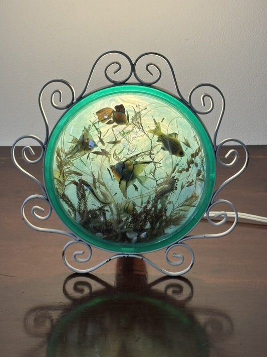 1950's Mid Century  Tropical Fish Aquarium Table Lamp