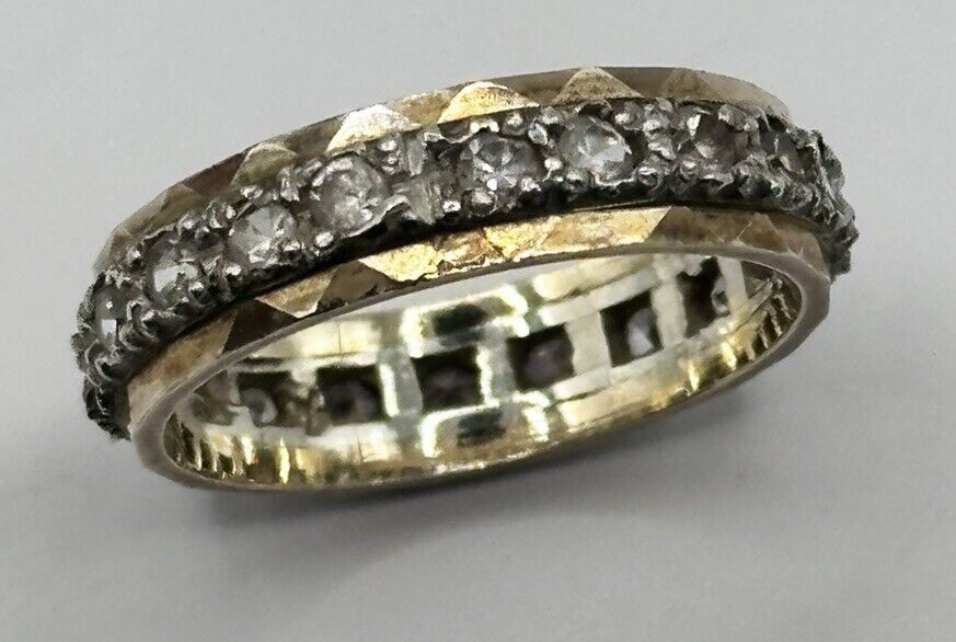 Vintage 9ct Gold Paste Eternity Ring