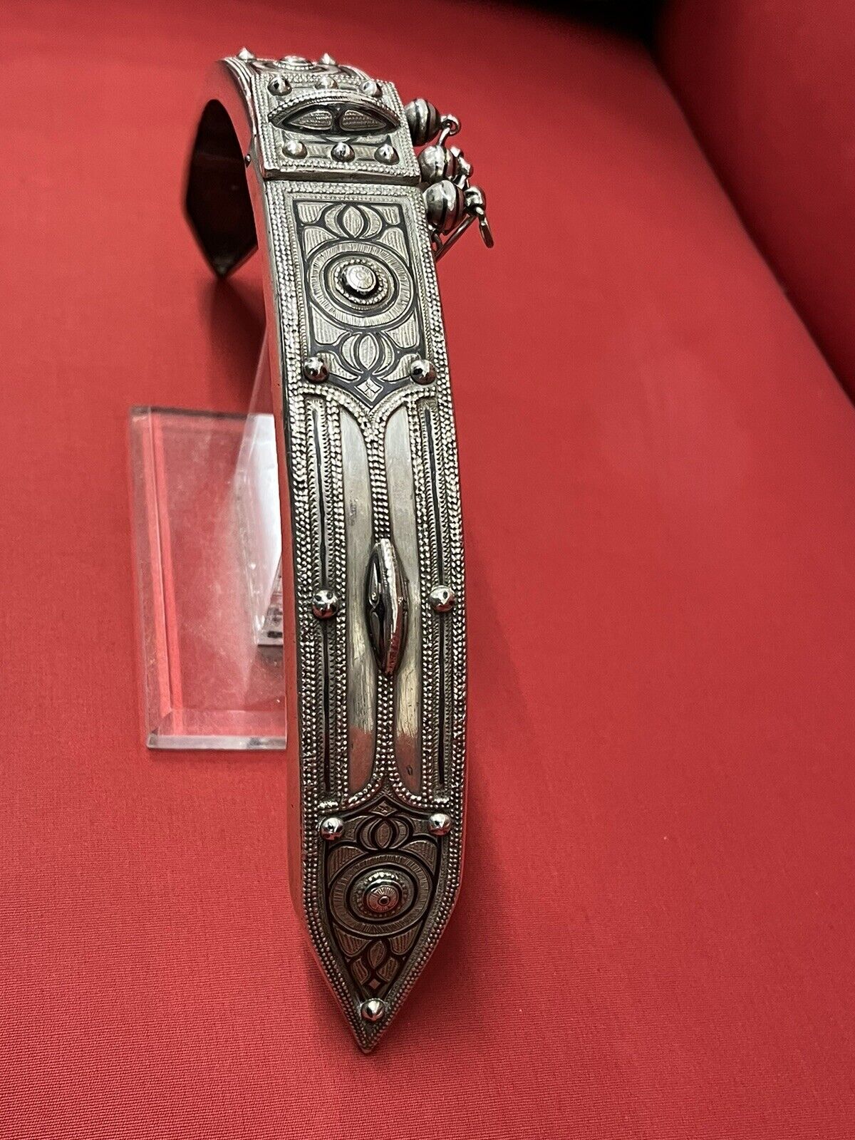 Antique Russian Silver Niello Belt Buckle, Superb Quality.