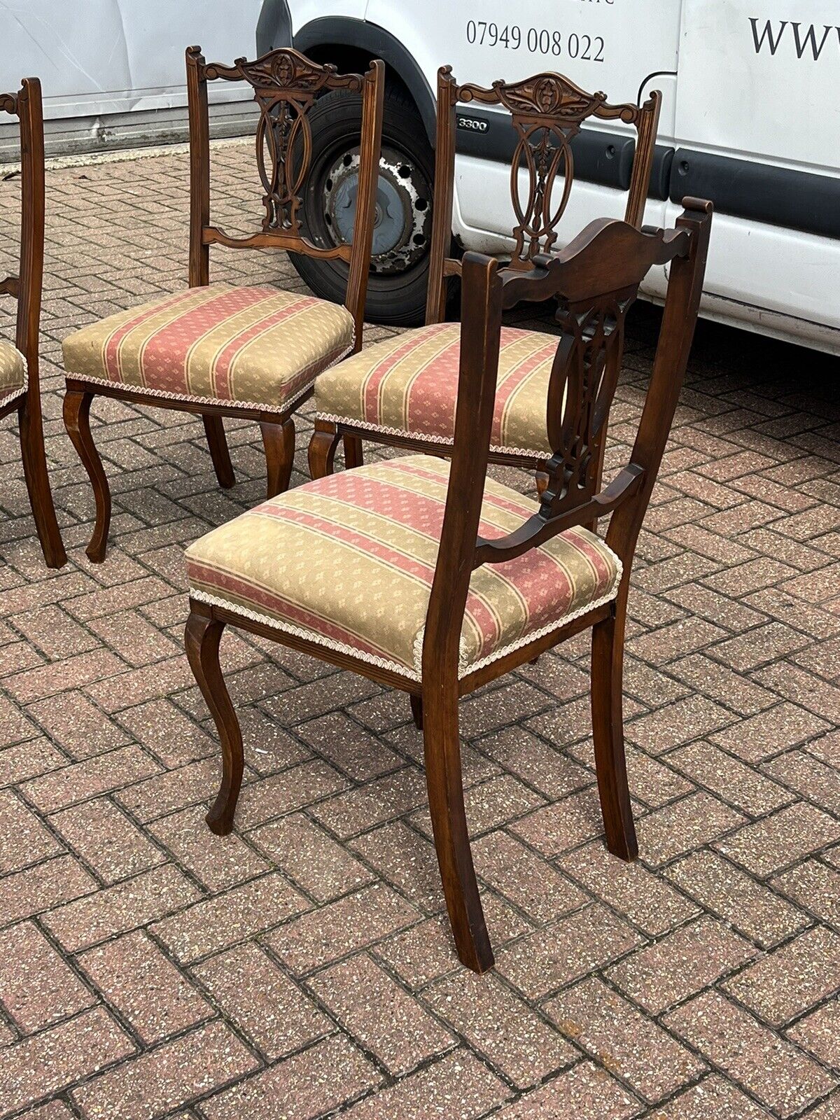 Edwardian Set Of Dining Chairs.