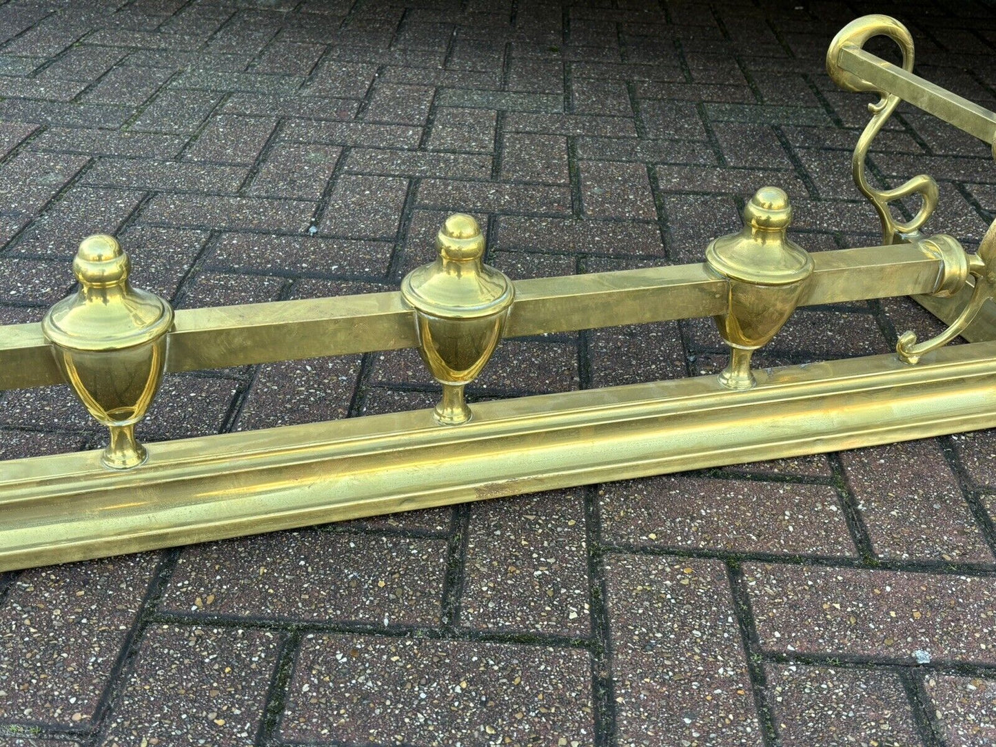 Victorian Brass Fender For A Fireplace