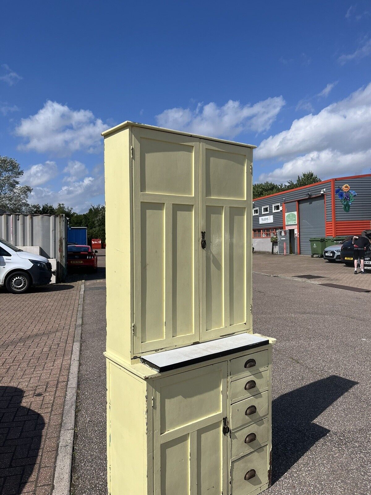 Mid Century Kitchen Cabinet, Loads Of Storage.