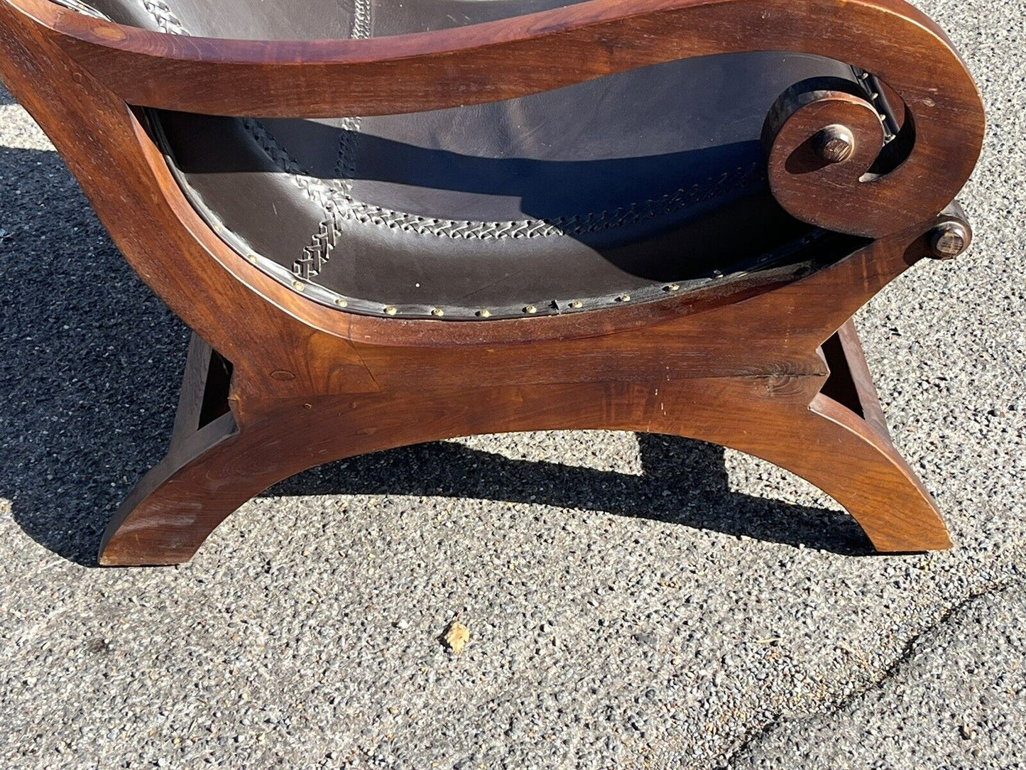 Brown Leather Armchair, Superb Quality, Very Well Made Piece Of Furniture.