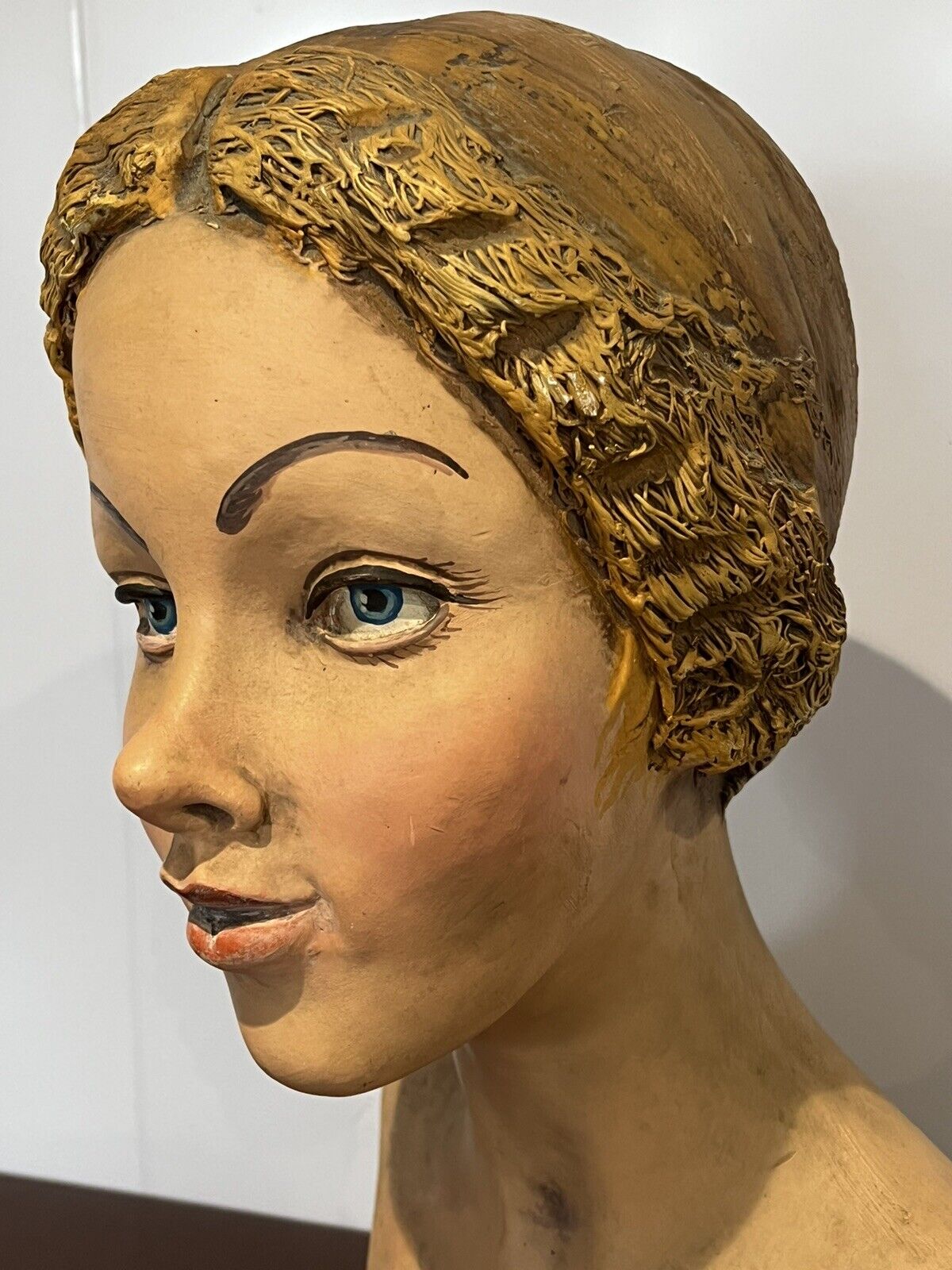 Art Deco Mannequin Head, Heavy Pottery Model, Superb Quality