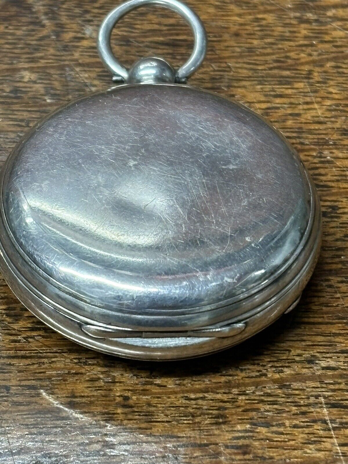 Men's Silver Pocket Watch. When Wound Ticking away Nicely