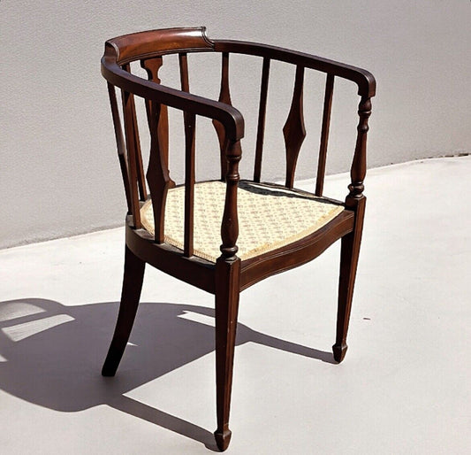 Antique Mahogany Armchair , Superb Quality. Barrel Back