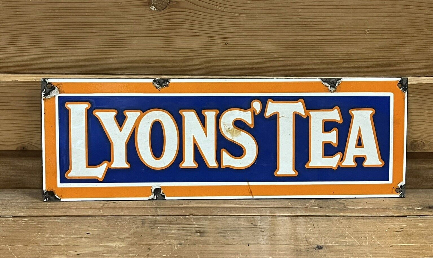 Lyon's Tea Enamel Sign.