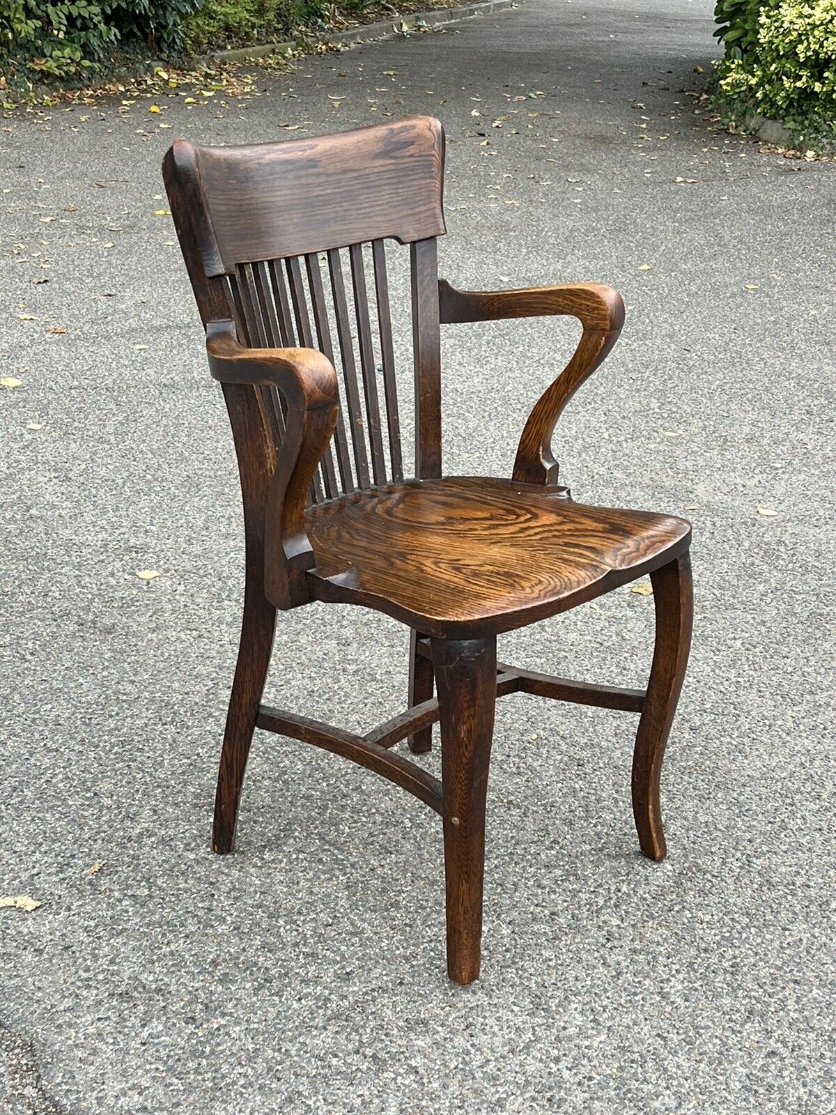 Edwardian Oak Desk Chair , Superb Quality, Stamped Boardmans