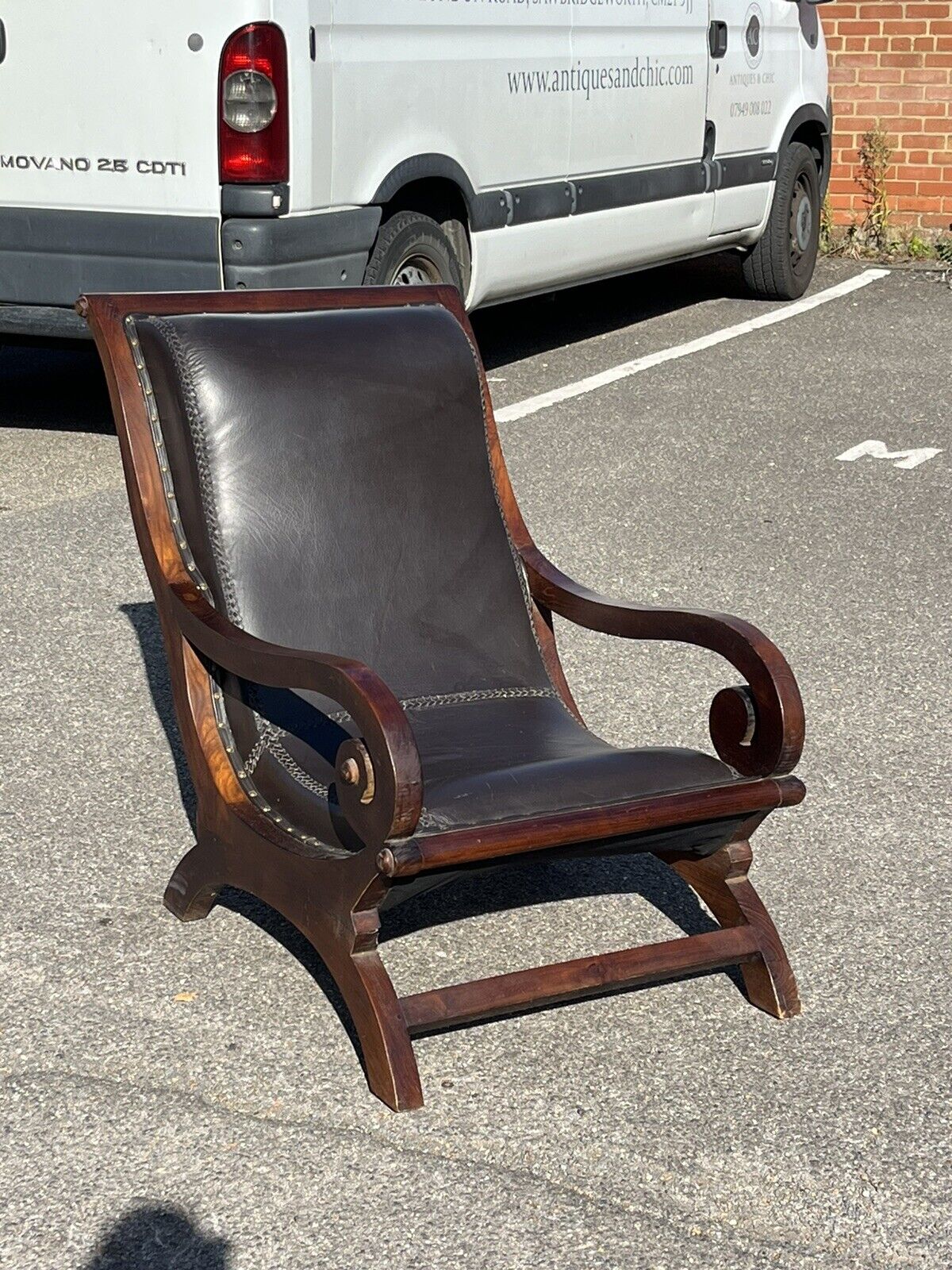 Brown Leather Armchair, Superb Quality, Very Well Made Piece Of Furniture.