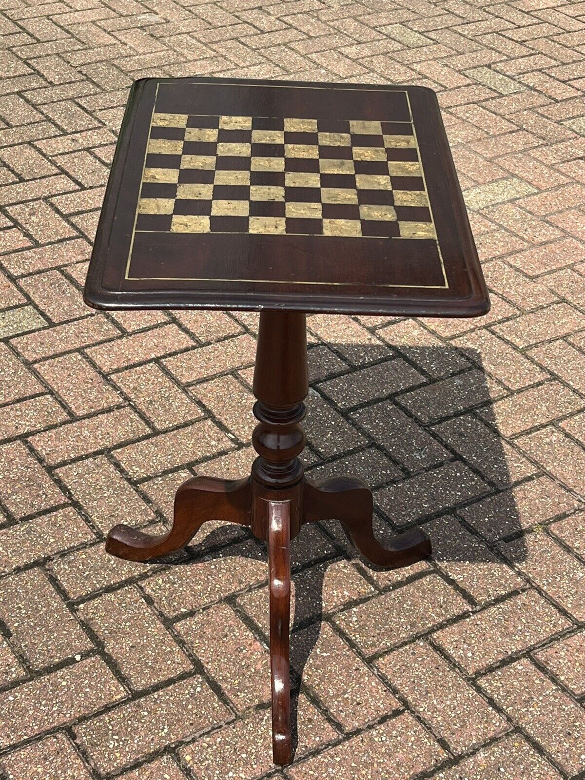 Victorian Tilt Top Mahogany Chess Table.