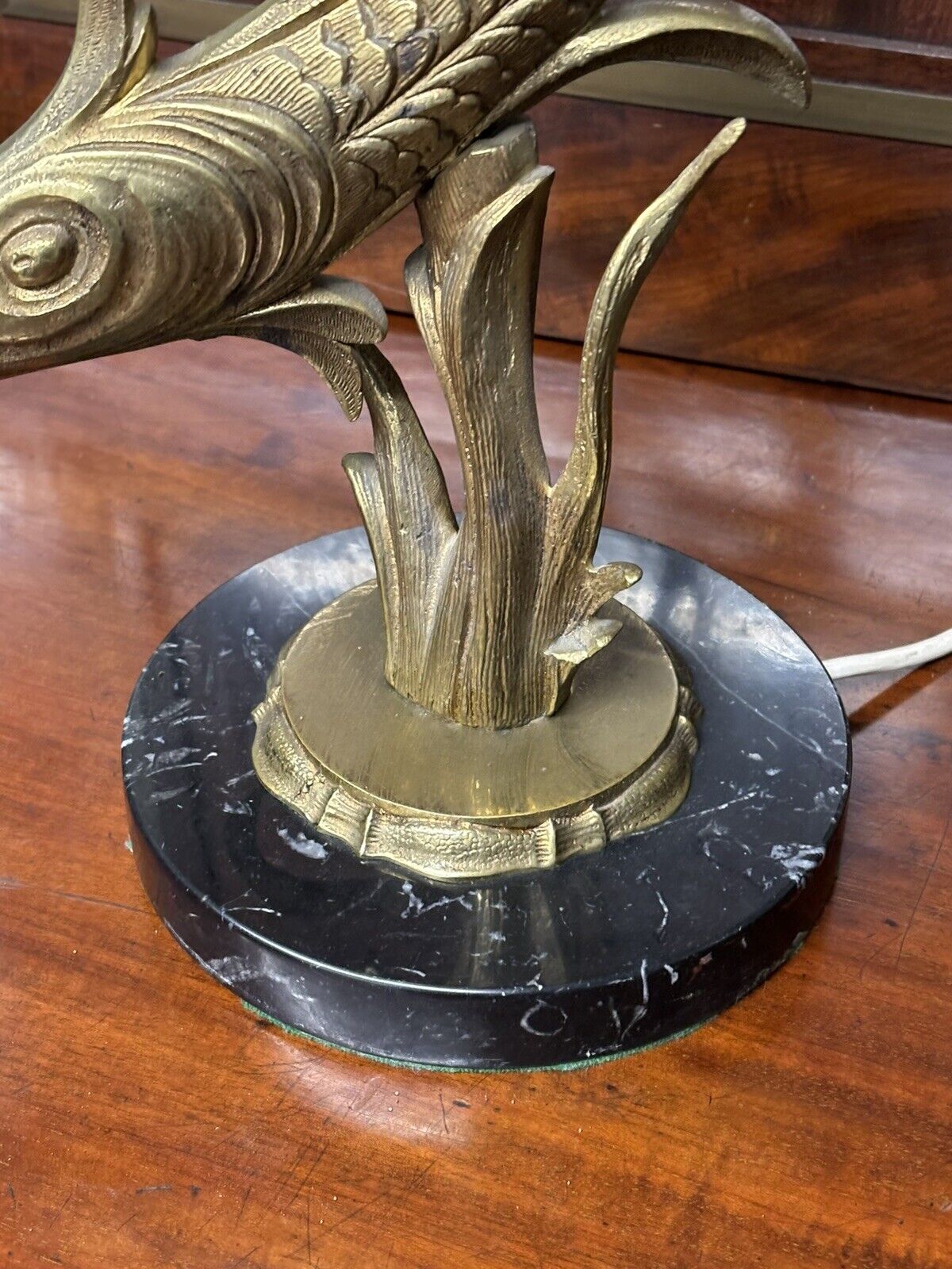 Mid Century Brass Swordfish Lamp