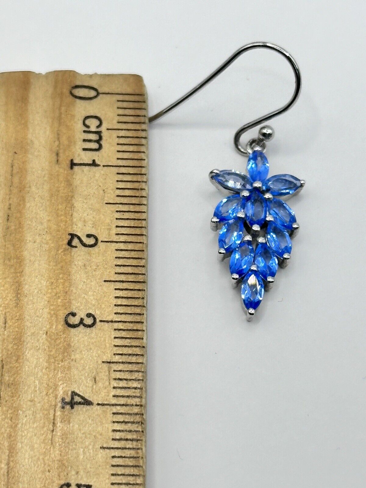 Vintage Silver 925 Blue Stone Drop Earrings