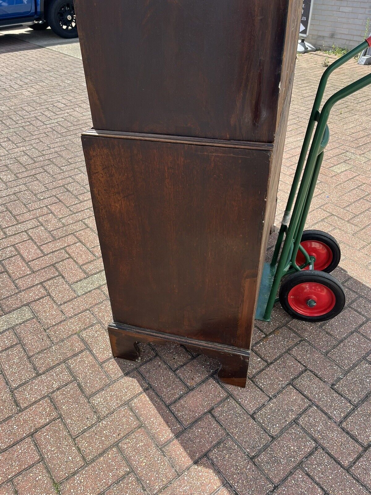 Georgian Mahogany Chest On Chest. Original Brass Handles, Bracket Feet.