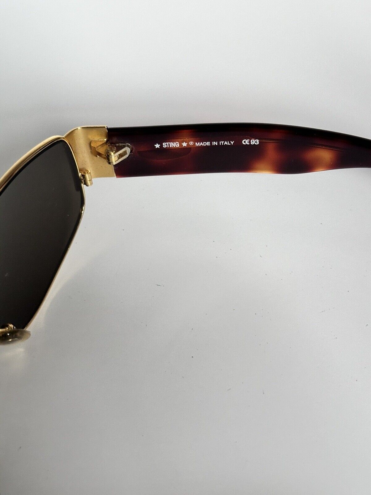 Vintage 80s Tortoise Frame Gold Tone Sting Sunglasses