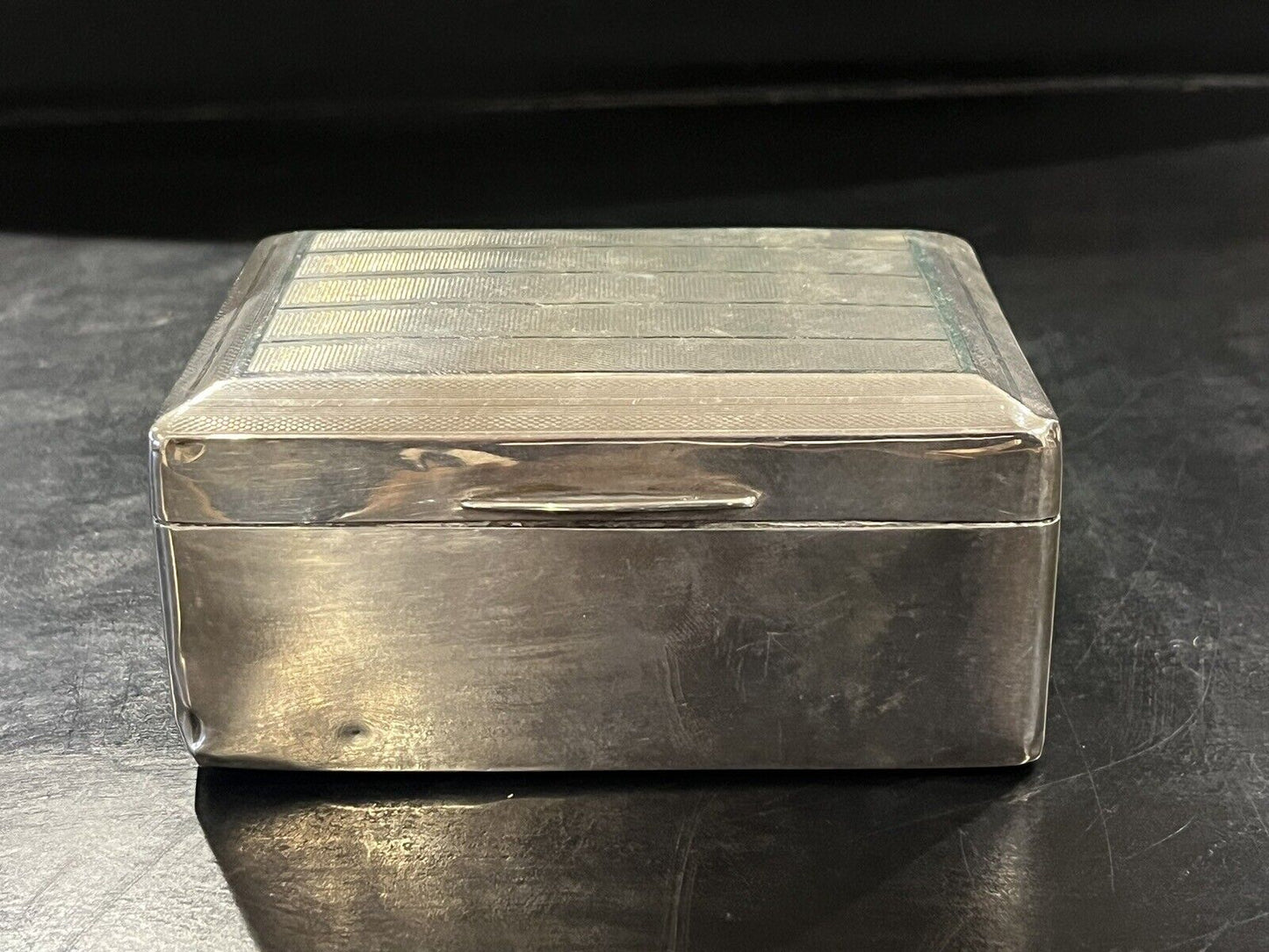 Silver Cigarette Desk Box. Full English Hallmarks