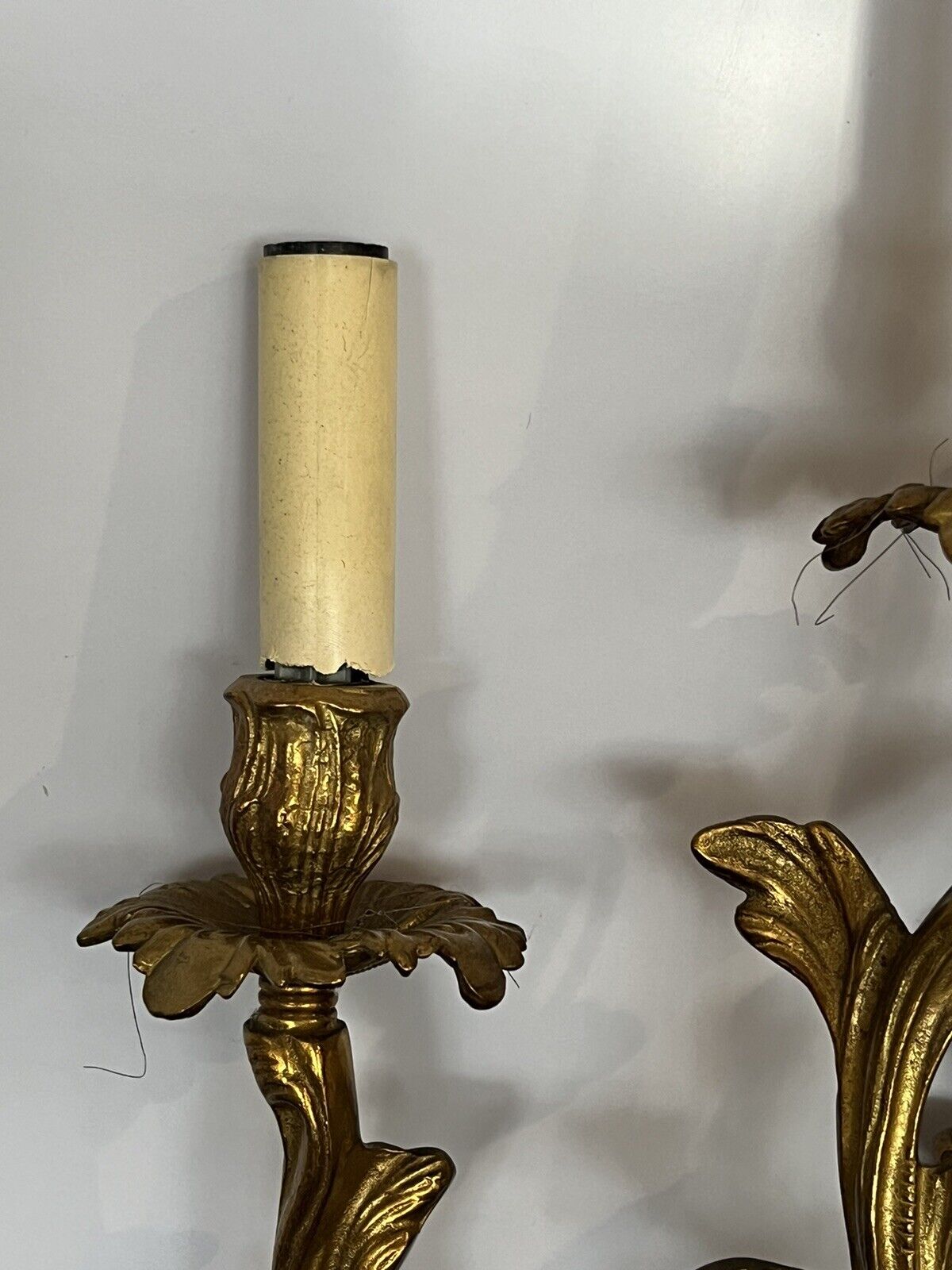 Brass Wall Sconce. Antique French Style Wall Light.