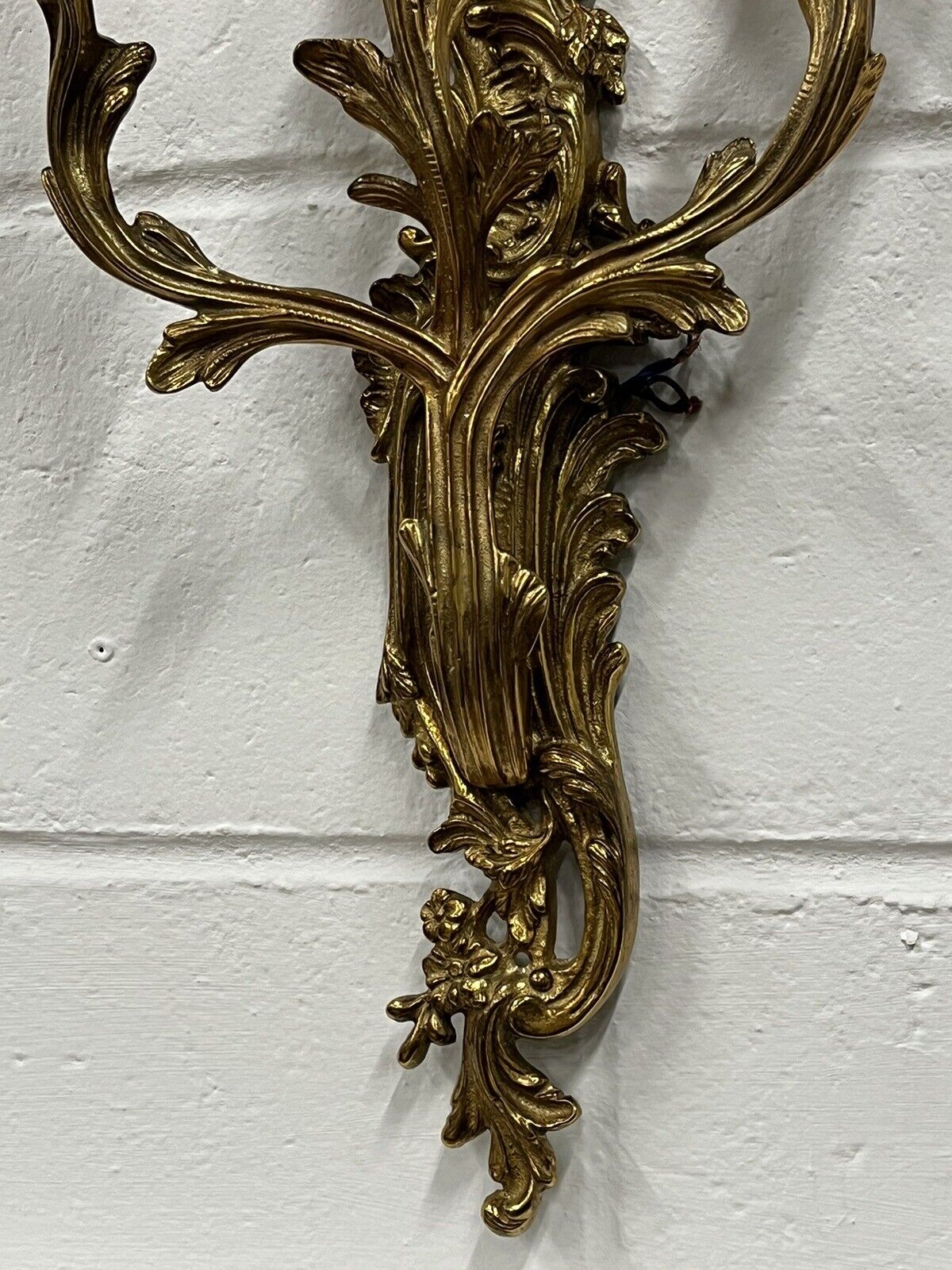 Brass Wall Sconce. Antique French Style Wall Light.