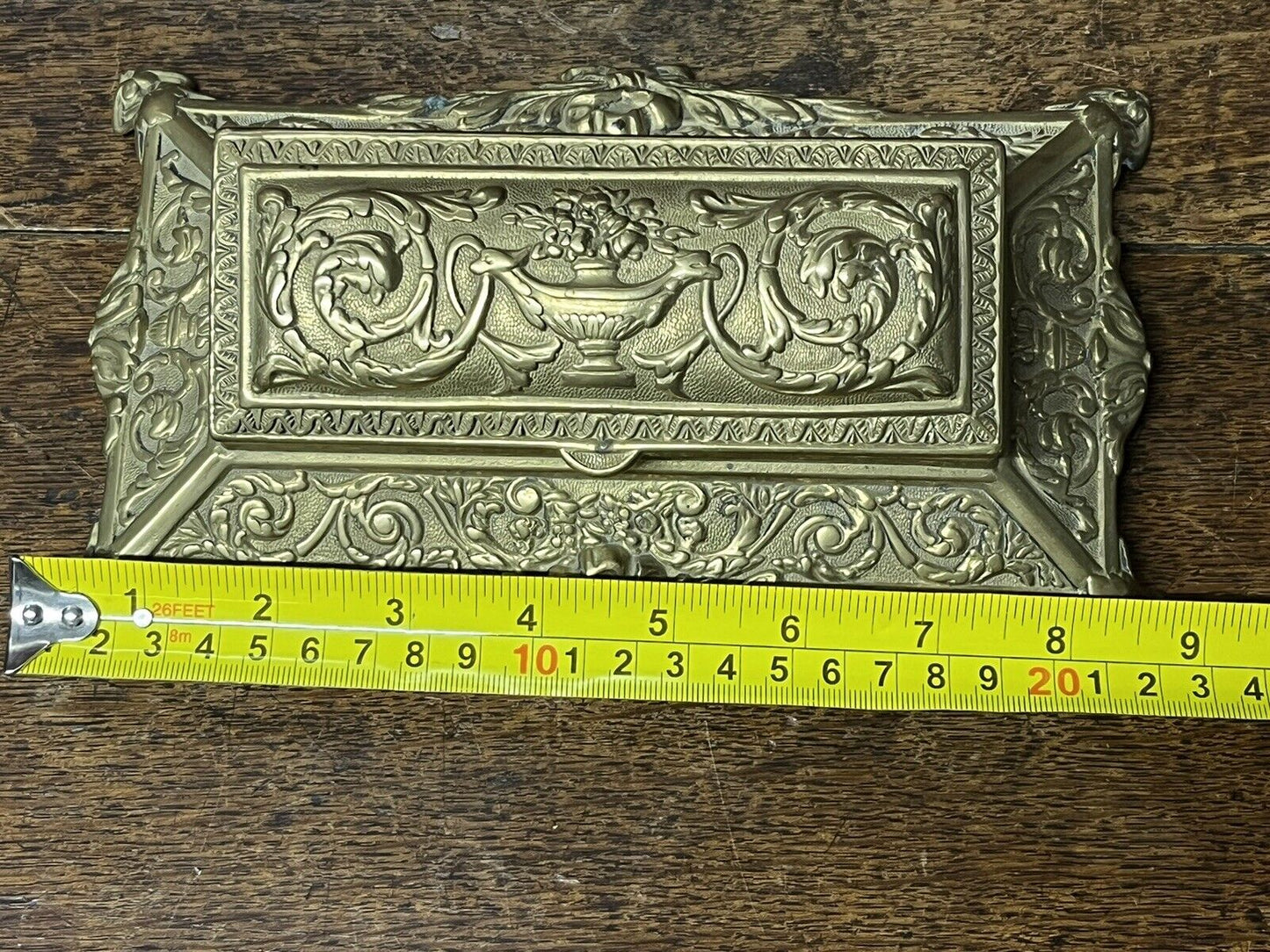 Brass Desk Stamp Box