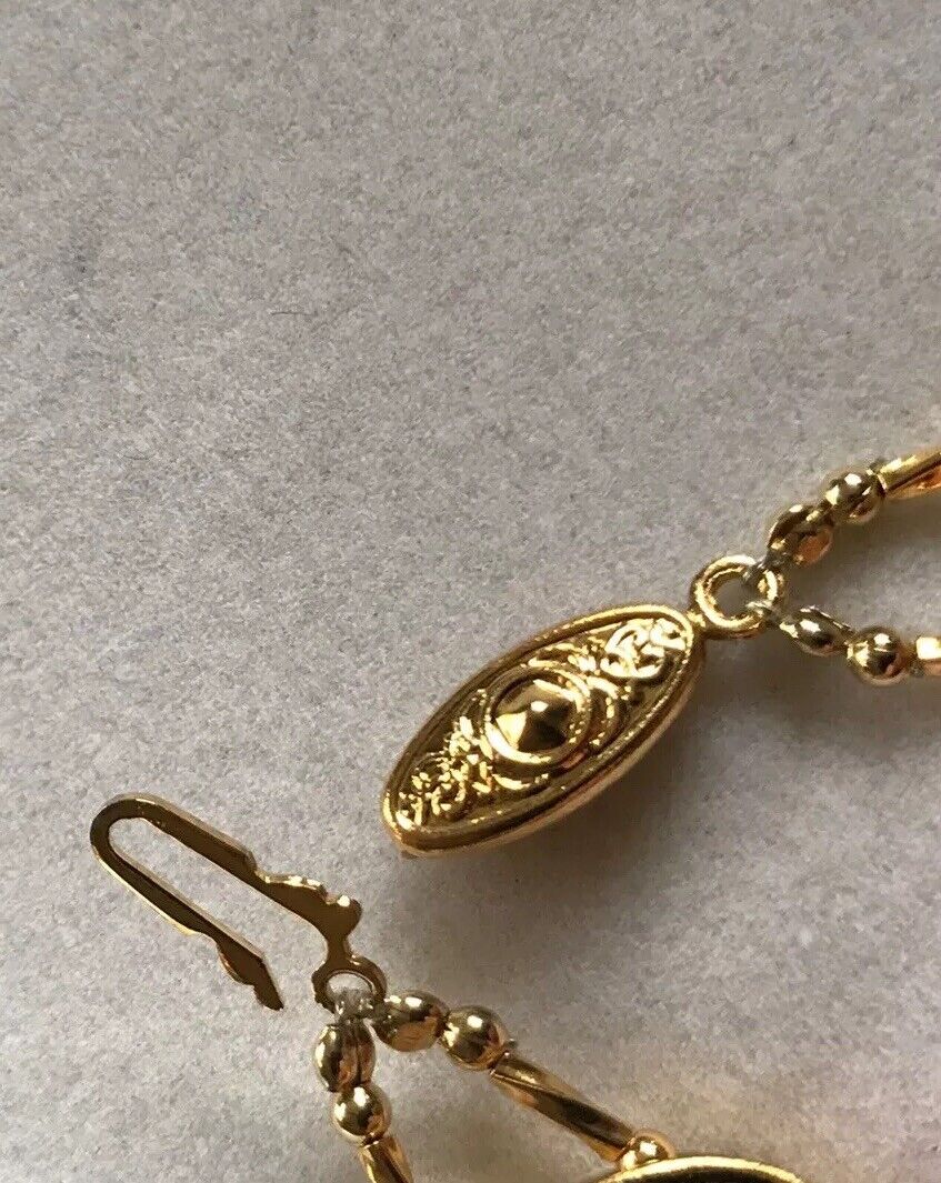 Vintage Gold Tone Etruscan Roman Gods Bracelet