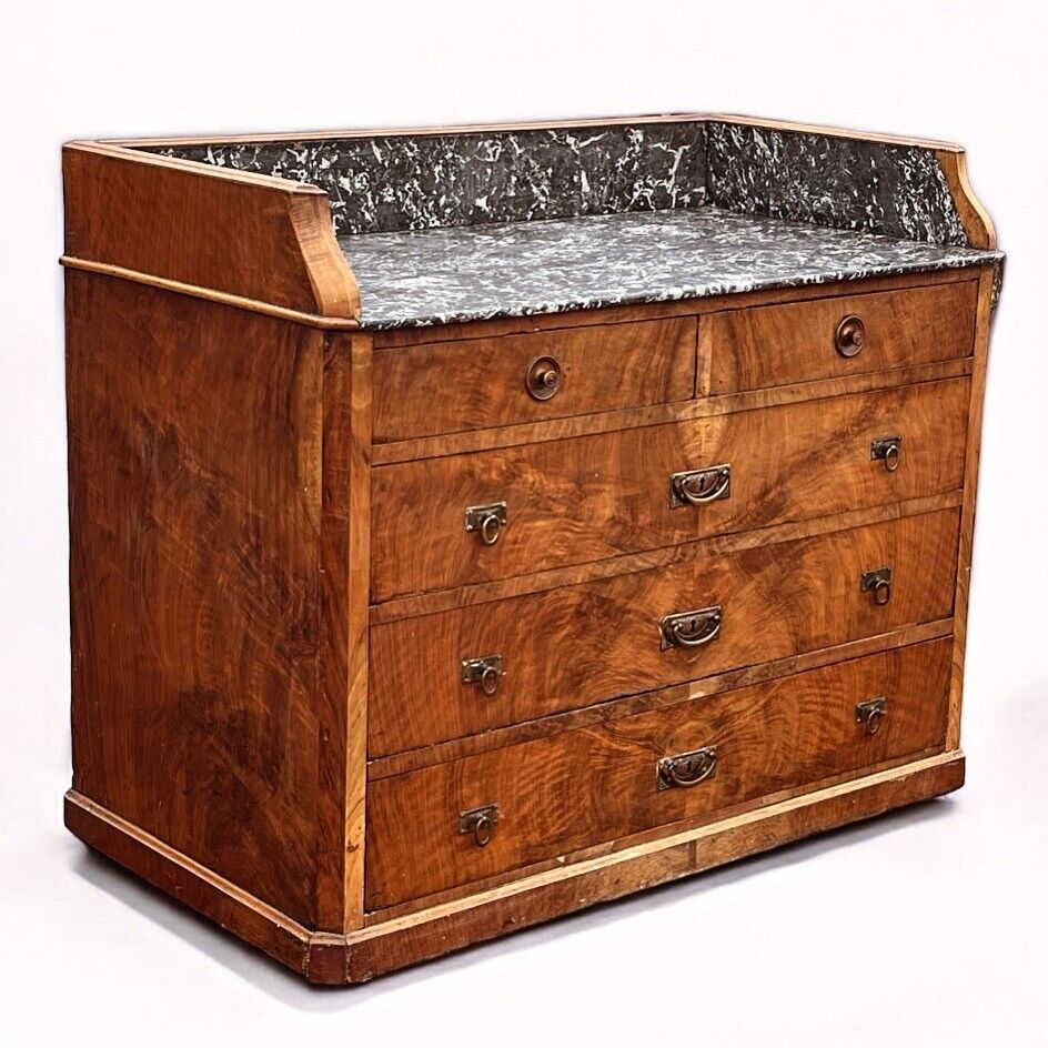 Arts & Crafts Walnut Chest Of Drawers.