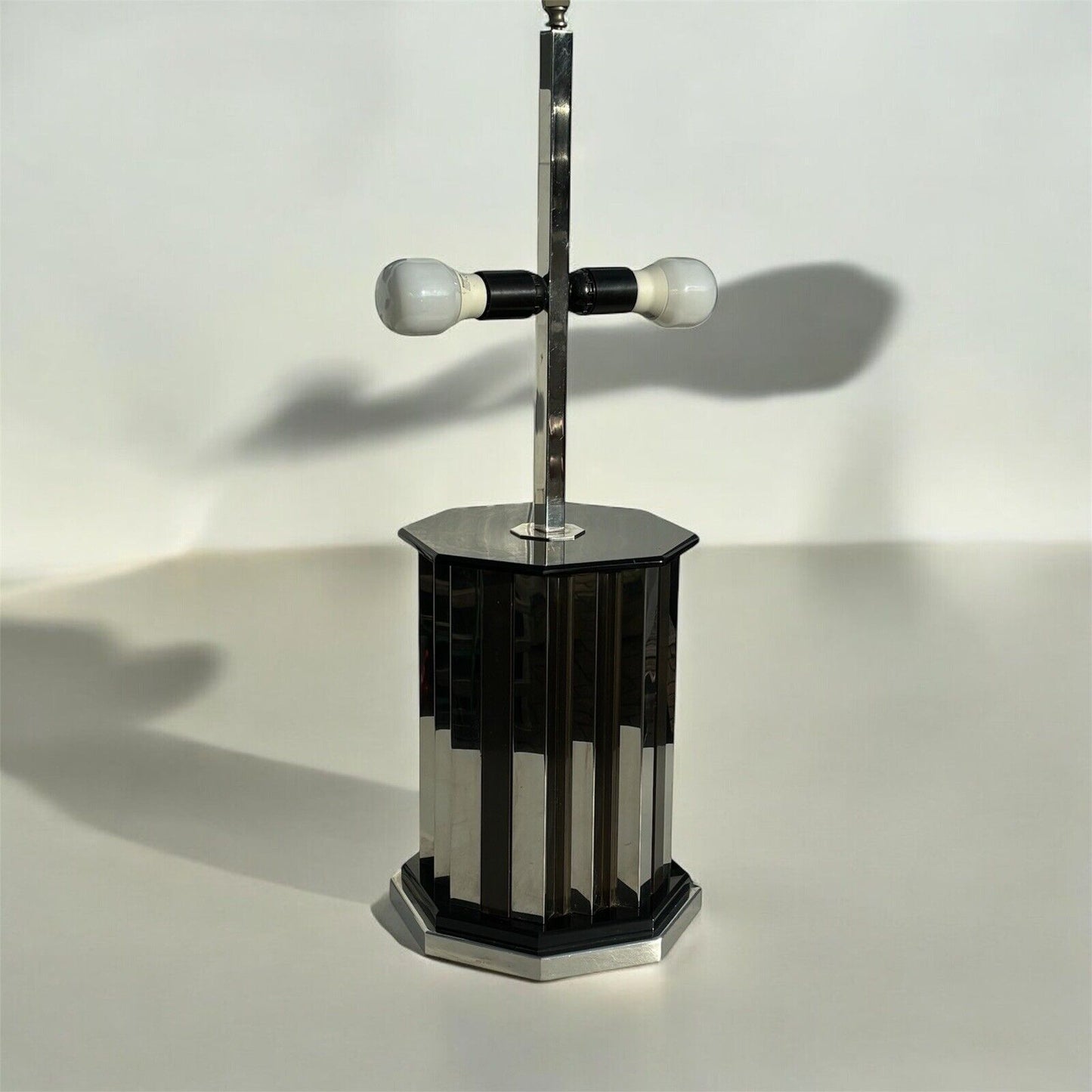 Mid Century Italian Chrome Lamp By Romeo Rega, 1970's