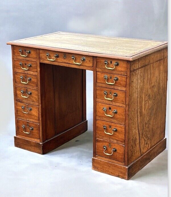 George III Mahogany Desk. Superb Proportions.