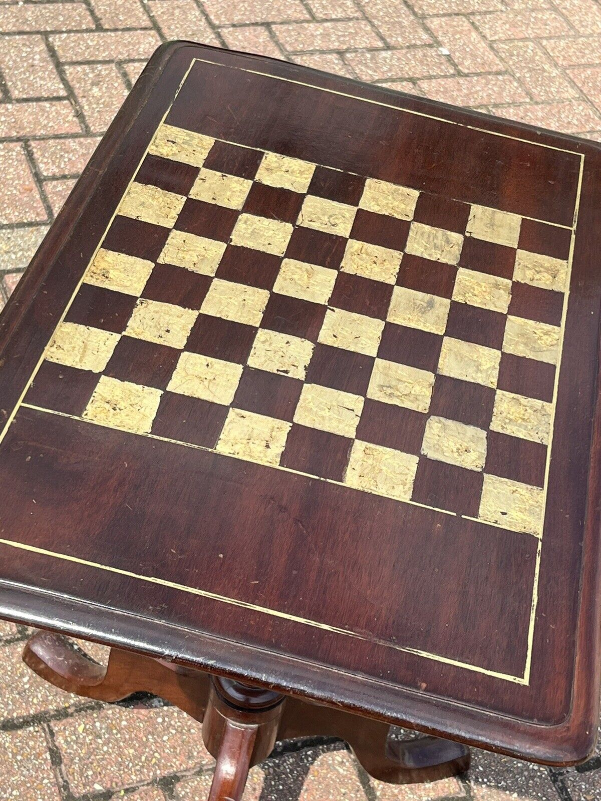 Victorian Tilt Top Mahogany Chess Table.