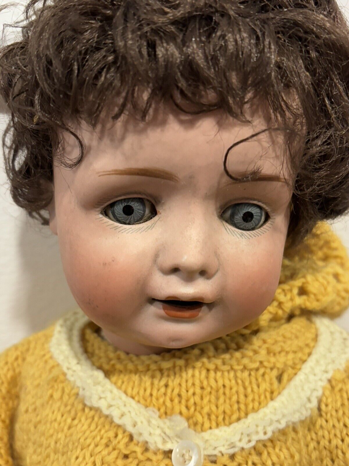 German Antique bisque headed doll with impressed marks to head.