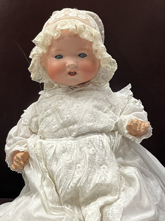 Armand Marseille bisque headed doll 351 with composition body and impressed...