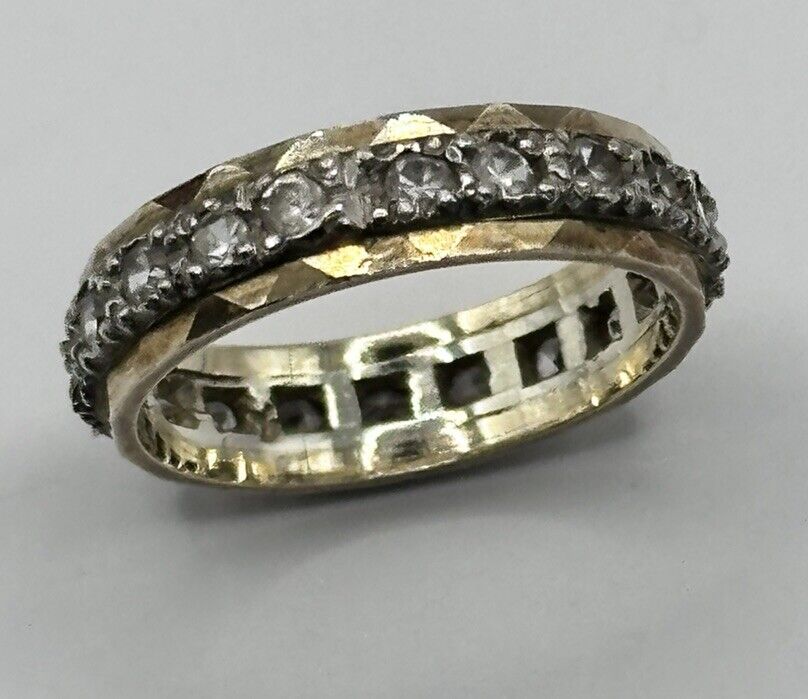 Vintage 9ct Gold Paste Eternity Ring