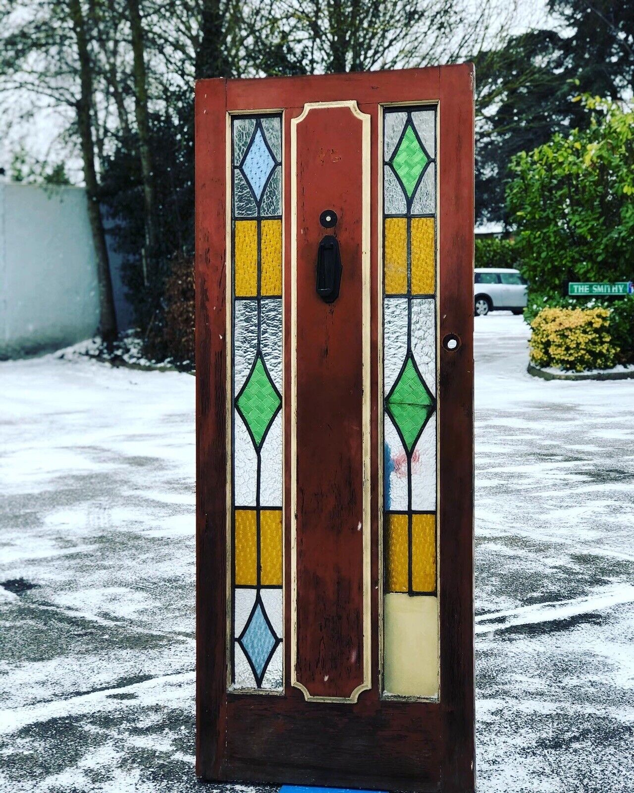 Edwardian Front Door With All Original Fittings And Glass