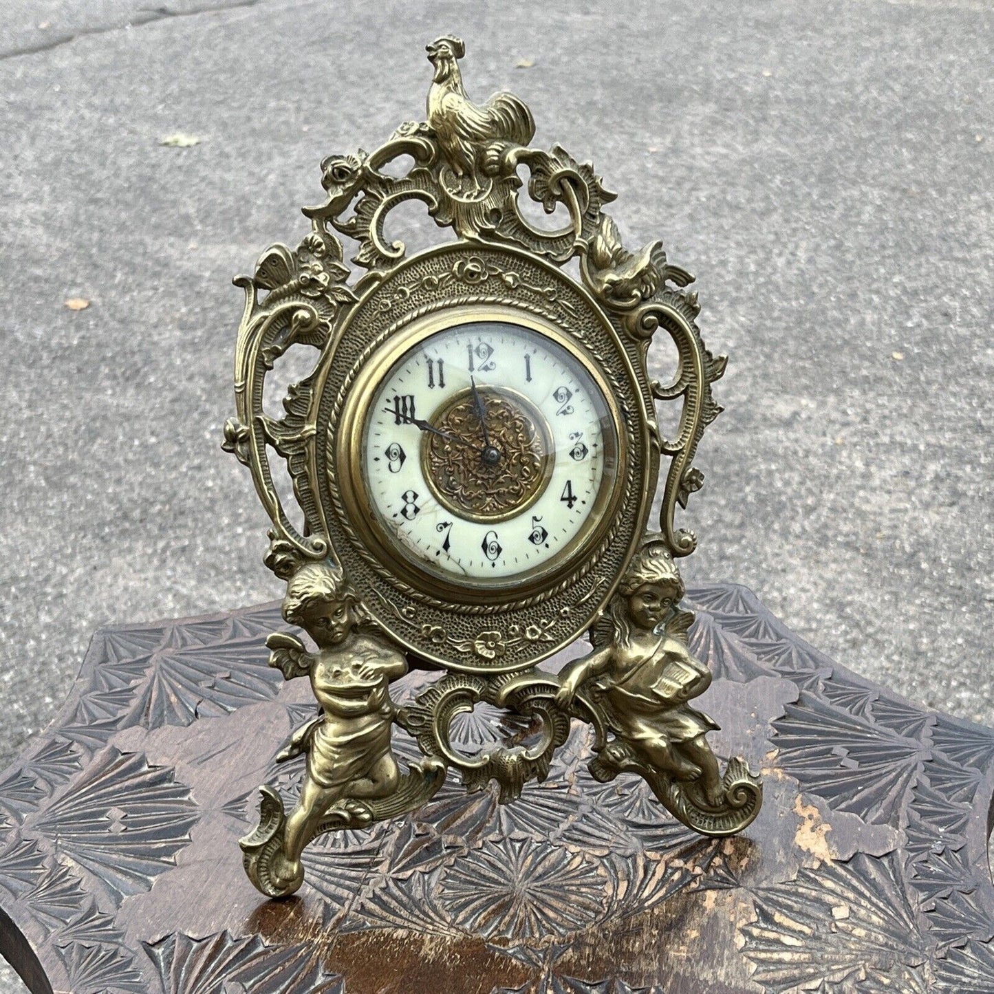 Victorian French Brass Clock