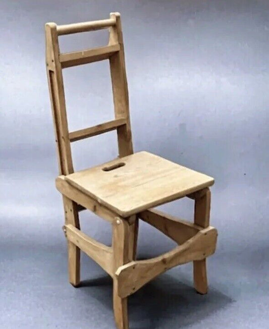 Pine Metamorphic Chair, turns into libray steps. Kitchen Steps