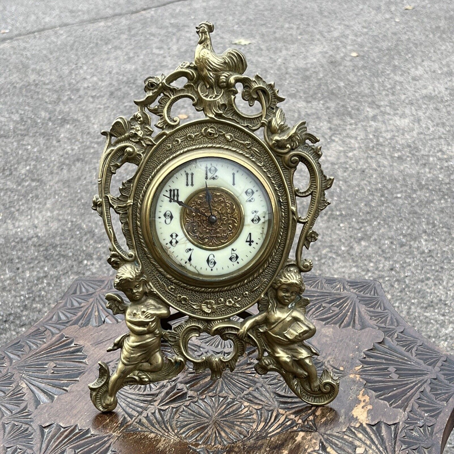 Victorian French Brass Clock