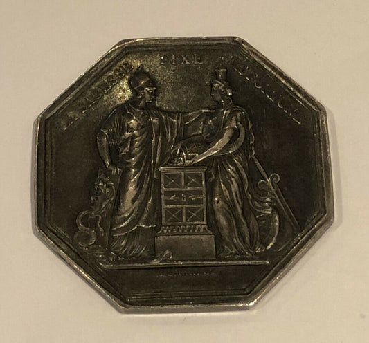 Silver French Octagonal Medal