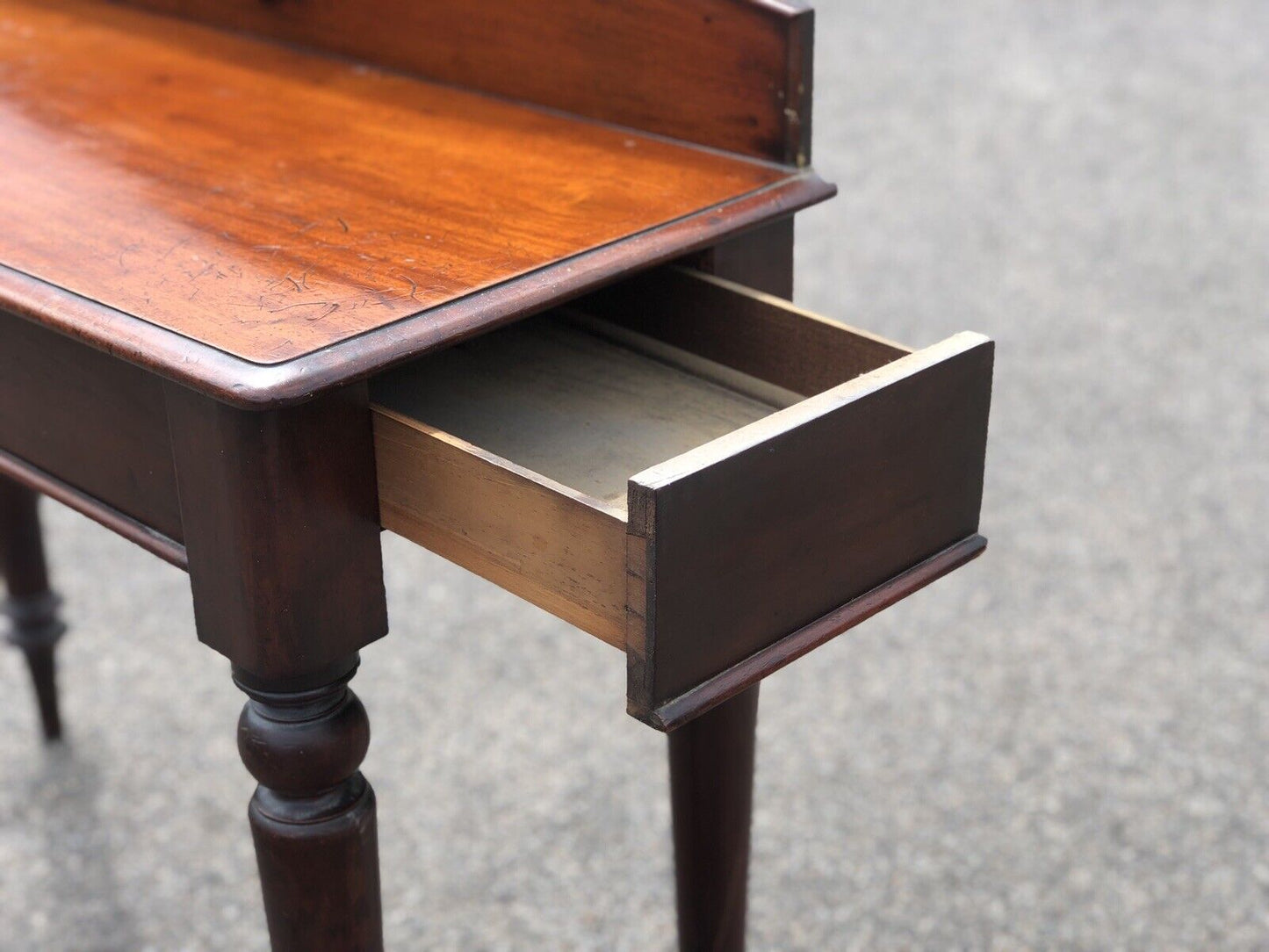 Victorian Mahogany Console Table, Hall Or Side Table, Secret Drawer.