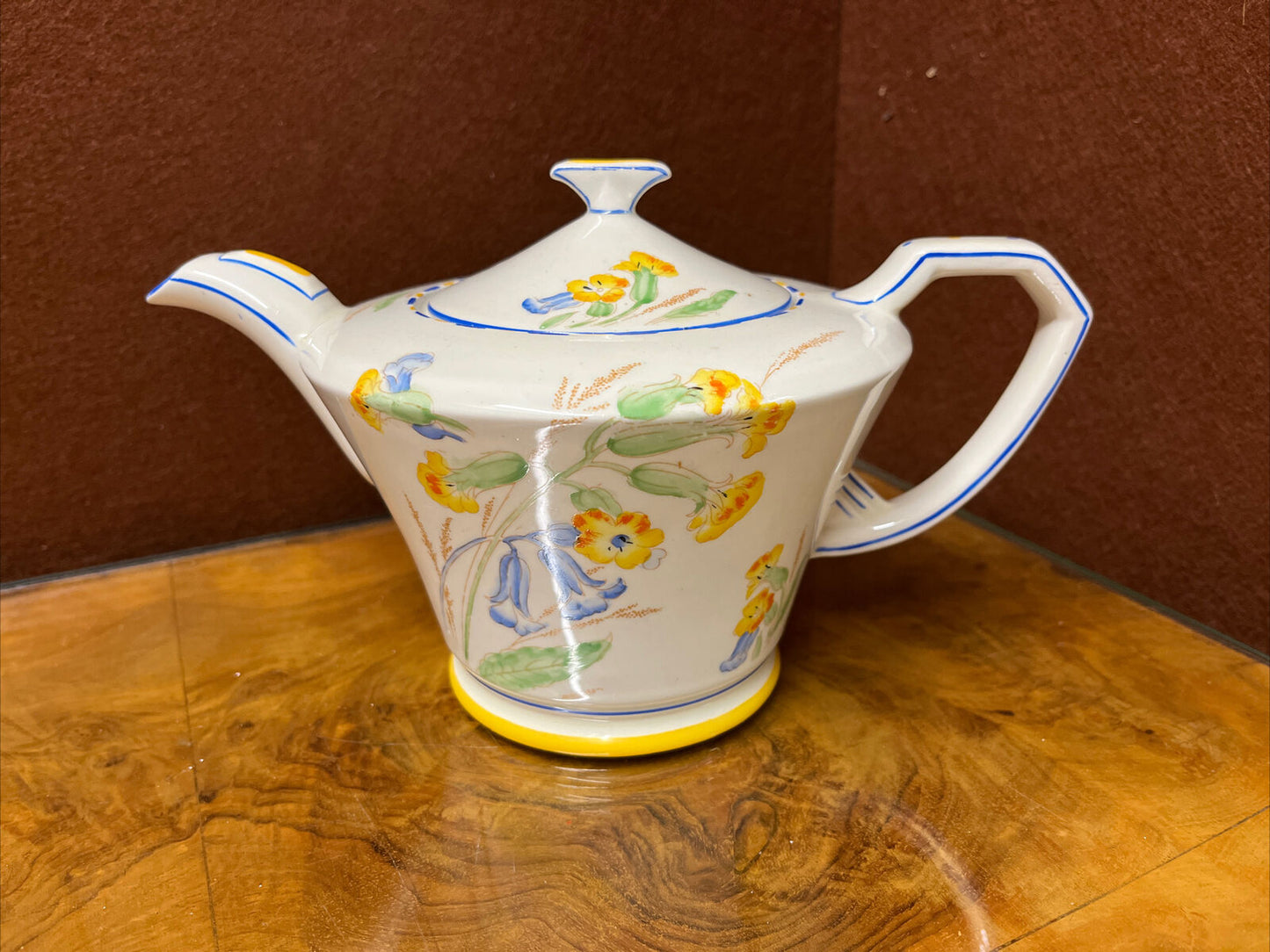 Art Deco Meadow Sweet Tea Pot By Crown Devon Fieldings