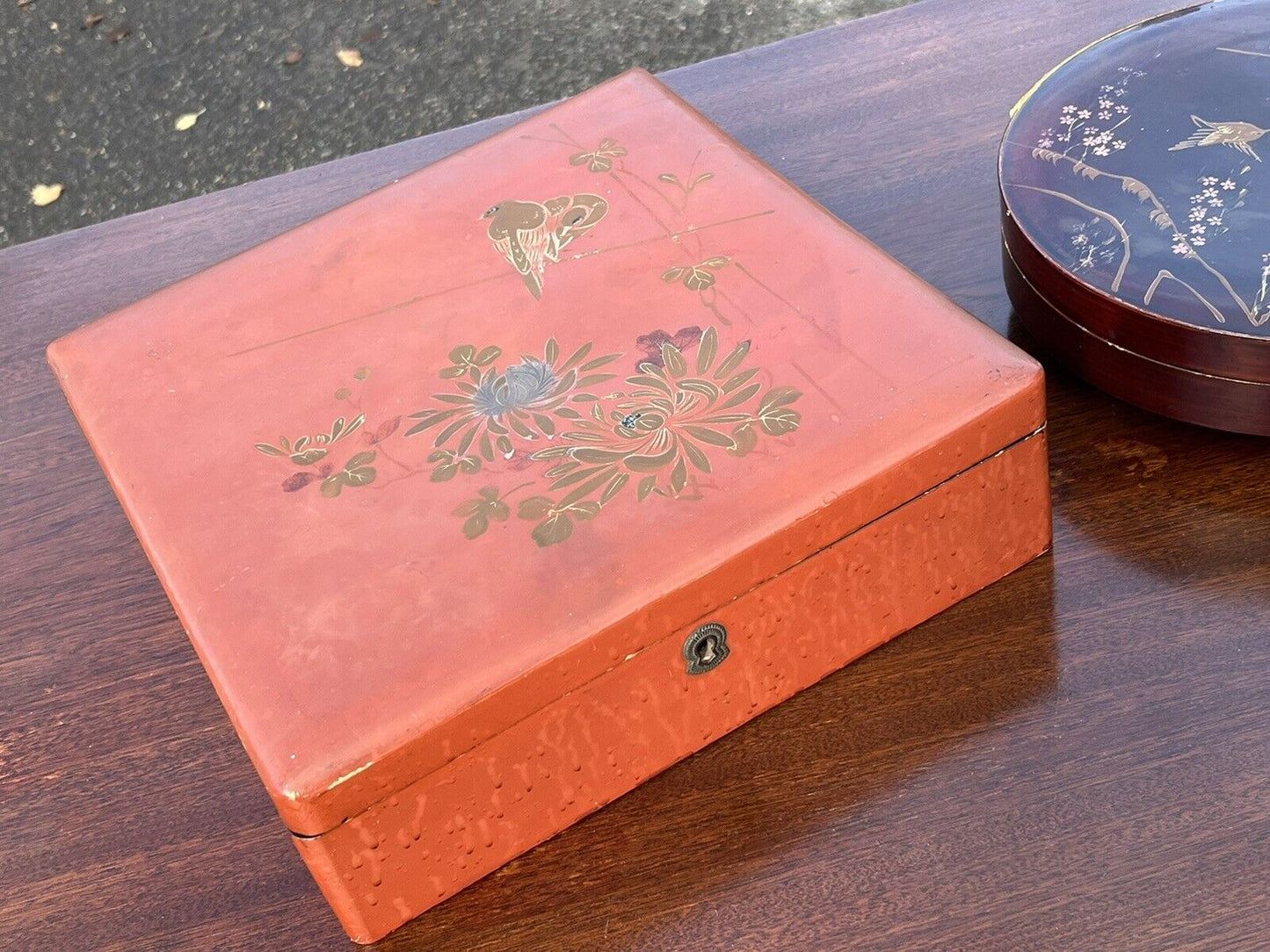 3 Edwardian Papier-mâché Boxes