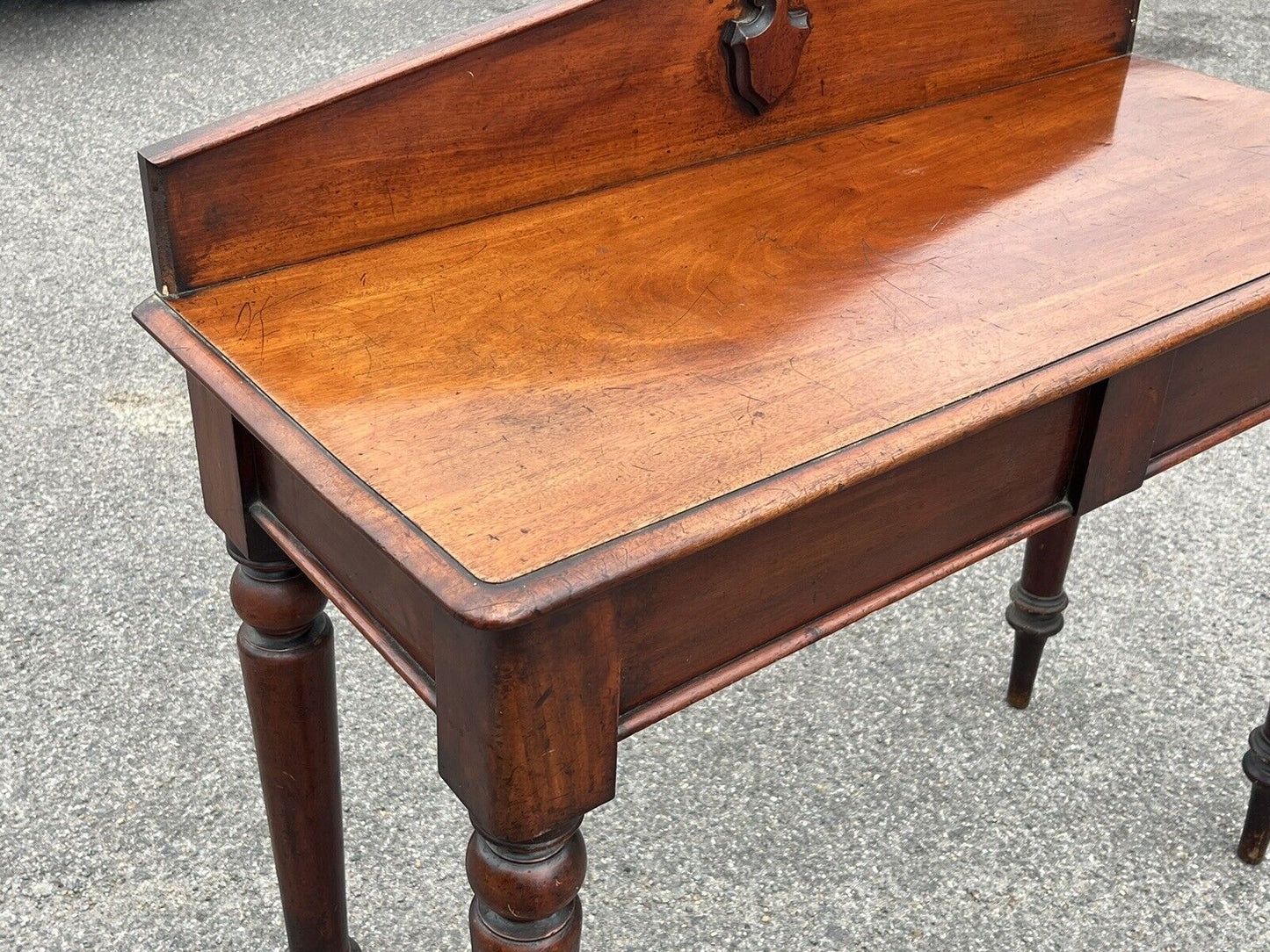 Victorian Mahogany Console Table, Hall Or Side Table, Secret Drawer.