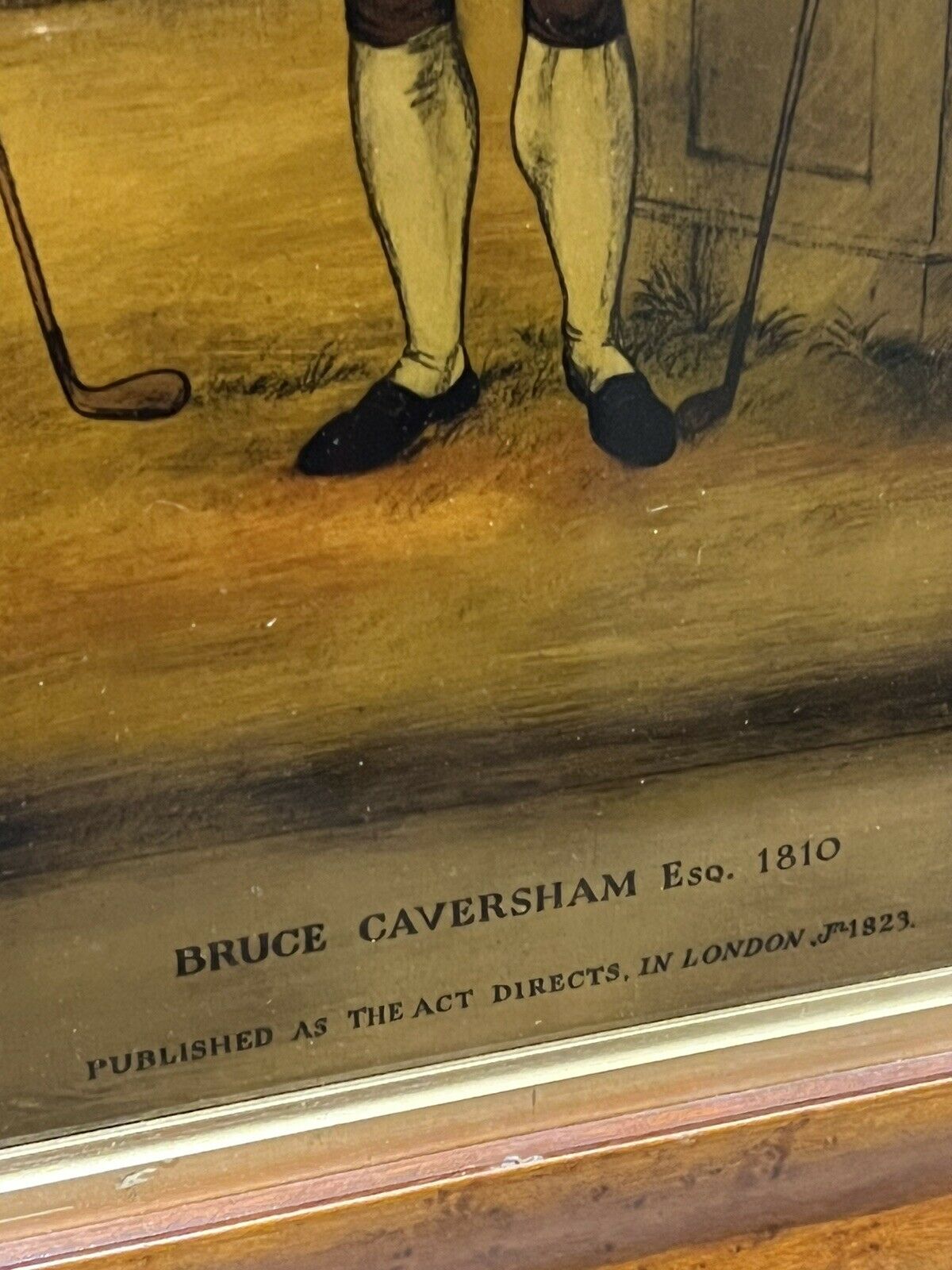 Victorian Crystoleum Of Bruce Caversham In A Maple Frame.