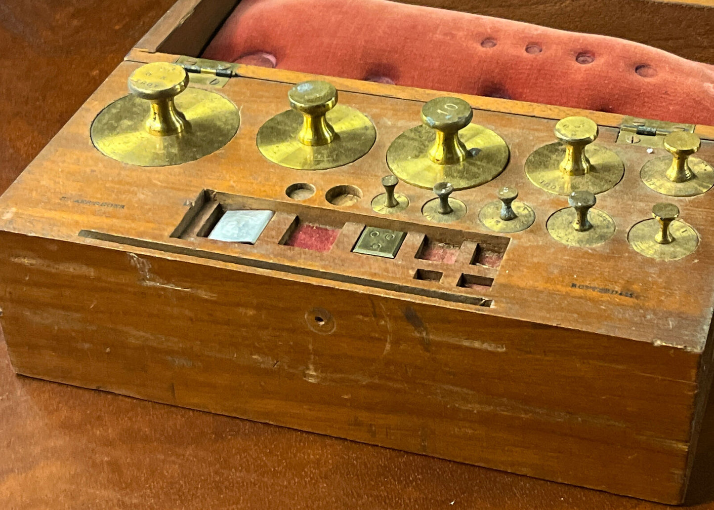 Antique Cased Brass Weights