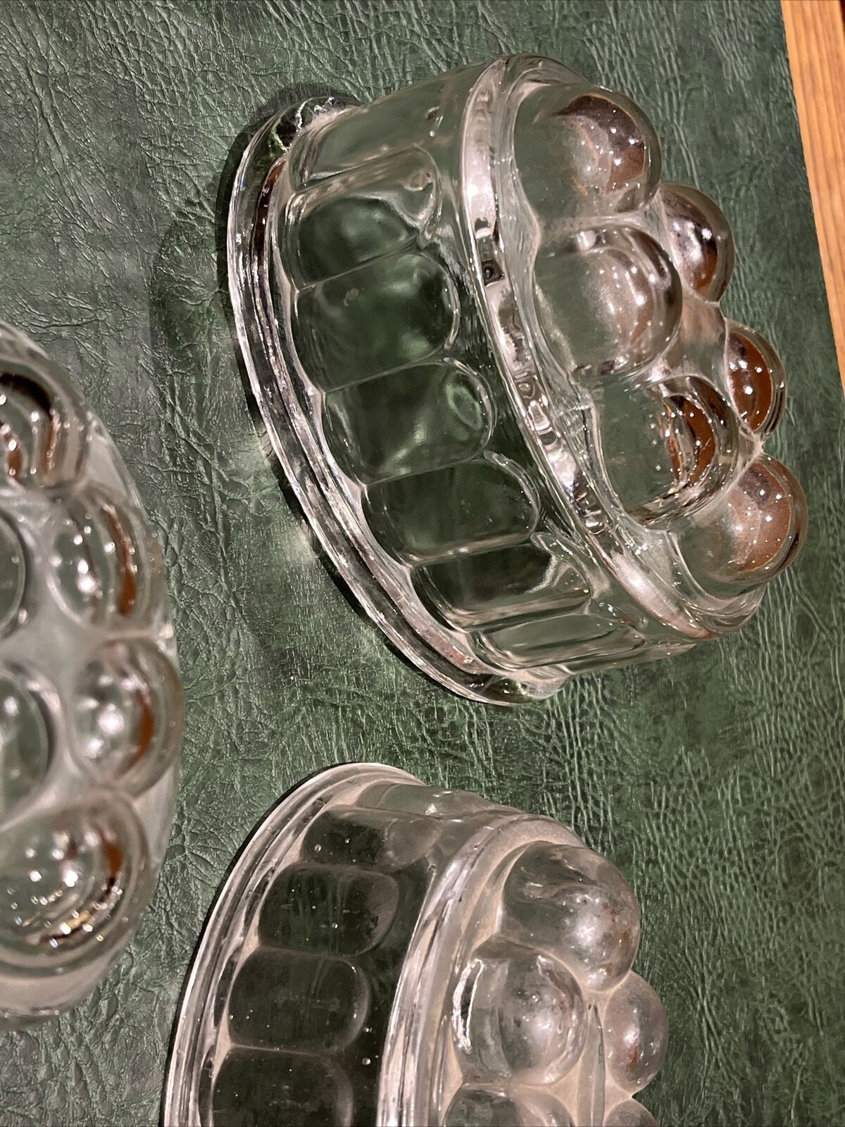 Set Of Vintage Glass Jelly Moulds