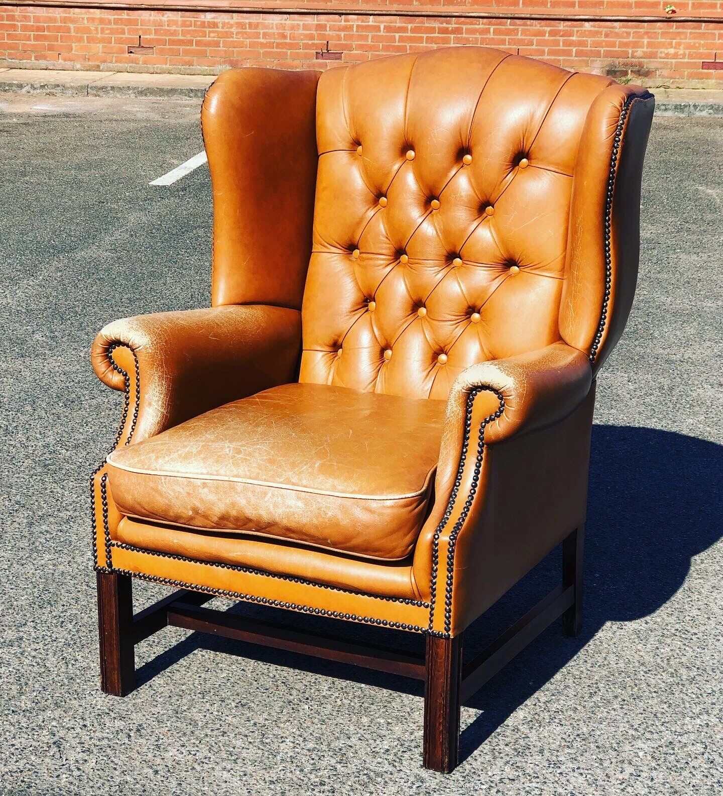 Tan Leather Armchair, Country House Library Armchair.