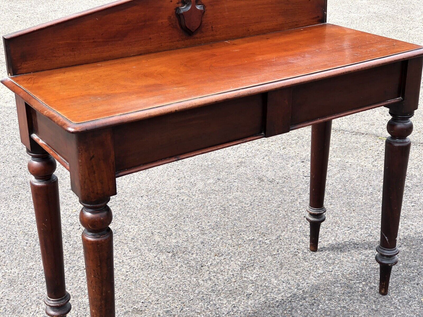 Victorian Mahogany Console Table, Hall Or Side Table, Secret Drawer.