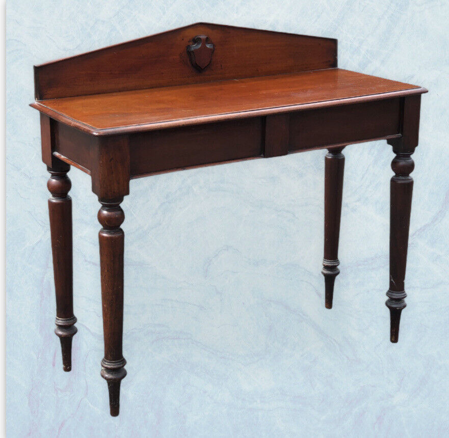 Victorian Mahogany Console Table, Hall Or Side Table, Secret Drawer.