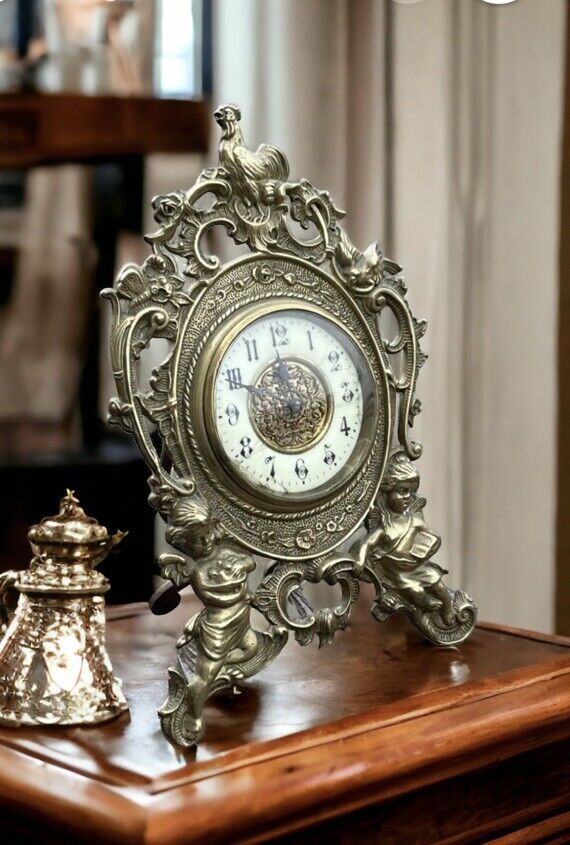 Victorian French Brass Clock