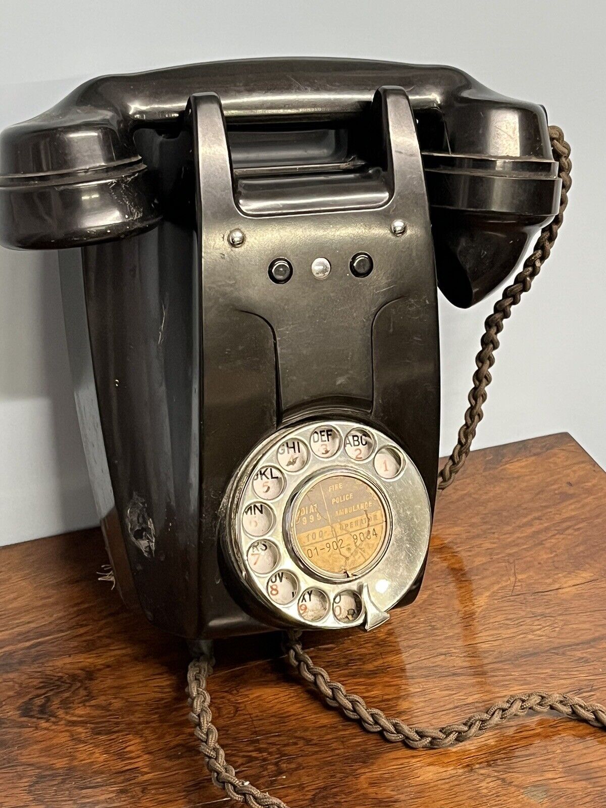 Bakelite Wall Telephone In Black