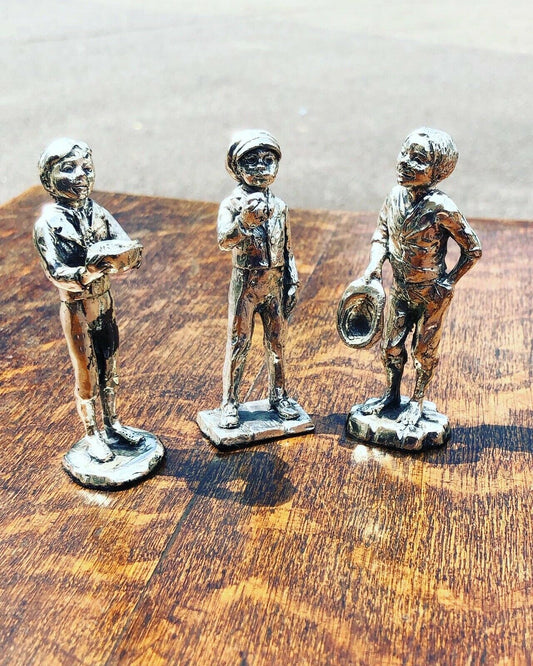 Silver Plate Figures. East End Street Boys. Highly Detailed Figures.